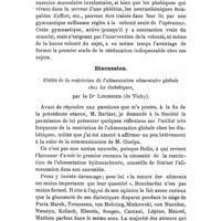 0141 - Page 137 - Société de thérapeutique. Séance du 13 janvier 1909. Communications. II. - Un détail de technique dans le traitement des varices par la faradisation, par MM. Laquerrière et Loubier. / Discussion. Utilité de la restriction de l'alimentation alimentaire globale chez les diabétiques, par le Dr Linossier..
