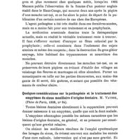 0157 - Page 153 - Revue des thèses, par Mme P. Labobie. Contribution à l'étude du traitement et de la prophylaxie de la maladie du sommeil. M. Picard (1907). / Quelques considérations sur la pathogénie et le traitement des empyèmes du sinus maxillaire d'origine dentaire. M. Vaysse, (1908)