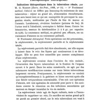 0161 - Page 157 - Revue des travaux français et étrangers. Thérapeutique chirurgicale. Indications thérapeutiques dans la tuberculose rénale, par M. G. Marion (Journ. des Prat., 1908, n° 14)