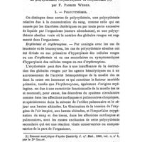 0177 - Page 173 - Revue critique. La polycythémie, l'érythrocytose et l'érythrémie, par F. Parkes Weber