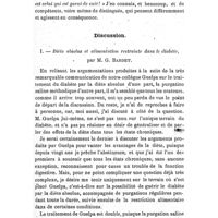 0312 - Page 308 - Société de thérapeutique. Séance du 10 février 1909. A l'occasion du procès-verbal. II. - Nouvelle seringue pour toutes injections mercurielles insolubles titrées à 40 p. 100, par M. L. Lafay. / Discussion. I. - Diète absolue et alimentation restreinte dans le diabète, par M. G. Bardet