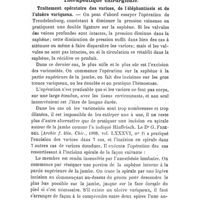 0434 - Page 430 - Revue des travaux français et étrangers. Thérapeutique chirurgicale. Traitement opératoire des varices, de l'éléphantiasis et de l'ulcère variqueux