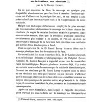 0573 - Page 569 - Revue analytique. Le massage plastique dans les dermatoses de la face ; ses indications, ses résultats, par le Dr Raoul Leroy