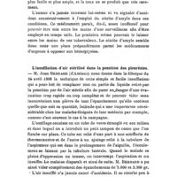0590 - Page 586 - Revue des travaux français et étrangers. Thérapeutique médicale. Traitement des hémoptysies par le nitrite d'amyle. - Dieuzeide (La Clinique, 1908, n° 10). / L'insufflation d'air stérilisé dans la ponction des pleurésies
