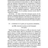 0621 - Page 617 - Société de thérapeutique. Séance du 24 mars 1909. Communications. I. - De l'injection, dans la veine, des médicaments cardiotoniques, par M. A. Mayor... Discussion. / II. - Traitement de la goutte par les ponctions articulaires, par MM. Auguste Lumière et le Dr Gélibert..