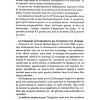 0640 - Page 636 - Revue des travaux français et étrangers. Gynécologie et Obstétrique. La dysménorrhée fonctionnelle et son traitement. / Le traitement de l'endométrite par l'irrigation et le drainage