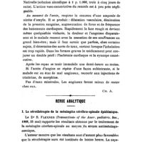 0710 - Page 706 - Carnet du praticien. Le traitement de l'angine de poitrine (Huchard.). / Revue analytique. I. La sérothérapie de la méningite cérébro-spinale épidémique