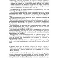 0714 - Page 710 - Bibliographie. Radioscopie gastrique et maladies de l'estomac, clinique et thérapeutique. - L'adulte et le nourrisson, par G. Leven..., et G. Barret... Octave Doin et fils, éditeurs... / Le diabète sucré, par R. Lépine... (Félix Alcan, éditeur.)