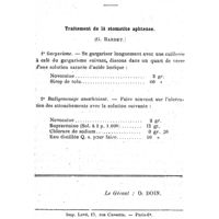0724 - Page 720 - Formulaire. Traitement de la stomatite aphteuse. (G. Bardet.)