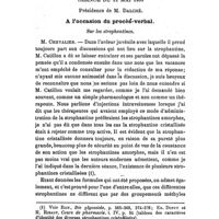 0772 - Page 768 - Société de thérapeutique. Séance du 12 mai 1909. A l'occasion du procès-verbal. Sur les strophantines