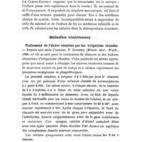 0799 - Page 795 - Revue des travaux français et étrangers. Pharmacologie. Incompatibilité entre l'oxycyanure de mercure et les iodures. - Le Clerc-Dandoy (La Policlinique de Bruxelles, 1er mars 1908). / Maladies vénériennes. Traitement de l'ulcère vénérien par les irrigations chaudes