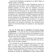 0828 - Page 824 - Revue des travaux français et étrangers. Thérapeutique médicale. Traitement par la cocaïne des vomissements survenant après la narcose. / Les sels de chaux dans le traitement de certaines formes de pneumonie