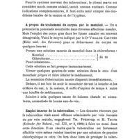 0830 - Page 826 - Revue des travaux français et étrangers. Thérapeutique médicale. La mer et les neurasthéniques. / A propos du traitement du coryza par le menthol. / Emploi interne de la tuberculine