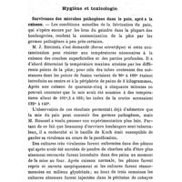 0832 - Page 828 - Revue des travaux français et étrangers. Thérapeutique médicale. Efficacité du sérum antitétanique dans le tétanos aigu. / Hygiène et toxicologie. Survivance des microbes pathogènes dans le pain, après la cuisson