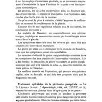 0910 - Page 906 - Revue des travaux français et étrangers. Thérapeutique chirurgicale. Traitement opératoire de la maladie de Basedow. / Traitement opératoire de la péritonite puerpérale