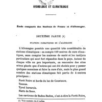 0037 - Page 33 - Hydrologie et climatologie. Étude comparée des stations de France et d'Allemagne