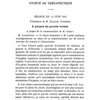 0052 - Page 48 - Société de thérapeutique. Séance du 14 juin 1911. A propos du procès-verbal. A propos de la communication de M. Laufer