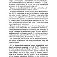 0076 - Page 72 - Revue de thérapeutique étrangère. Par le Dr Gillot. V. - Essais thérapeutiques avec l'albargine, par le Dr G. Seegall (Berliner Klin. Woch., 1911, n° 11). / VI. - L'anesthésine employée comme anesthésique local dans le traitement des plaies, par le Dr F.-W. Fackelmann de Berlin (Allg, Med. Central. Zeitg., 1911, n° 3.)