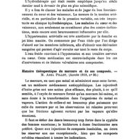 0192 - Page 190 - Revue des thèses. Par Mme P. Laborie. De la réaction cardio-vasculaire en hydrothérapie. - M. René Verdier. (1910). / Histoire thérapeutique du mercure et de ses composés. - M. Abel Pillot. (1910)