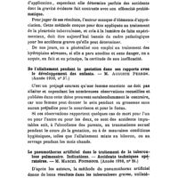 0193 - Page 191 - Revue des thèses. Par Mme P. Laborie. Etude critique du traitement des épanchements séreux et de l'autosérothérapie. - Mlle Zolotarefe. (1910). / De l'allaitement pendant la gestation dans ses rapports avec le développement des enfants. - M. Auguste Perron. (1910). / Le pneumothorax artificiel dans le traitement de la tuberculose pulmonaire. Indications. - Accidents techniques opératoires. - M. Marcel Fourgous. (1910)