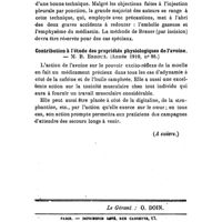0194 - Page 192 - Revue des thèses. Par Mme P. Laborie. Le pneumothorax artificiel dans le traitement de la tuberculose pulmonaire. Indications. - Accidents techniques opératoires. - M. Marcel Fourgous. (1910). / Contribution à l'étude des propriétés physiologiques de l'avoine. - M. B. Erroux. (1910). (A suivre.)