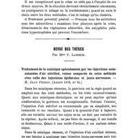 0220 - Page 218 - Carnet du praticien. Laryngite striduleuse. (H. Bourgeois.). / Revue des thèses. Par Mme P. Laborie. Traitement de la sciatique spécialement par les injections sous-cutanées d'air stérilisé, valeur comparée de cette méthode avec celle des injections épidurales et juxta-nerveuses. - M. Jean Pichon. (1910)
