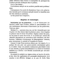 0239 - Page 237 - Revue des travaux français et étrangers. Gynécologie et obstétrique. Rhumatisme, salicylate de soude et grossesse. / Hygiène et toxicologie. Intoxication par les primevères