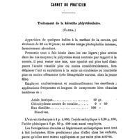 0263 - Page 261 - Carnet du praticien. Traitement de la kératite phlycténulaire. (Carra.)