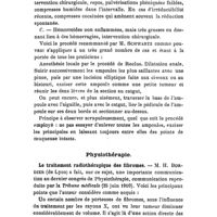 0272 - Page 270 - Revue des travaux français et étrangers. Thérapeutique chirurgicale. Le traitement des hémorroïdes. / Physiothérapie. Le traitement radiothérapie des fibromes