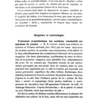 0320 - Page 318 - Revue des travaux français et étrangers. Thérapeutique chirurgicale. Un nouveau procédé de rédaction des luxations de l'épaule. / Hygiène et toxicologie. Traitement prophylactique des accidents consécutifs aux injections de cocaïne