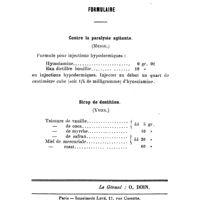 0322 - Page 320 - Formulaire. Contre la paralysie agitante. (Meige.). / Sirop de dentition. (Yvon.)