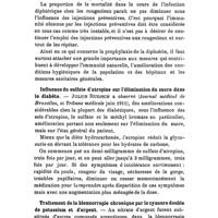0350 - Page 348 - Revue des travaux français et étrangers. Thérapeutique médicale. De la valeur des injections préventives du sérum anti-diphtérique. / Influence du sulfate d'atropine sur l'élimination du sucre dans le diabète. / Traitement de la blennorragie chronique par le cyanure double de potassium et d'argent