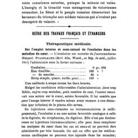 0401 - Page 399 - Thérapeutique sociale. Considérations sur le traitement collectif de quelques maladies sociales, par le Dr J. Laumonier. (Suite et fin.). / Revue des travaux français et étrangers. Thérapeutique médicale. Sur l'emploi interne et sous-cutané de l'ouabaïne dans les maladies du coeur