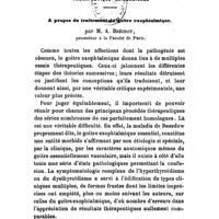 0403 - Page 401 - Thérapeutique chirurgicale. A propos du traitement du goitre exophtalmique, par M. A. Bréchot..