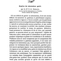 0483 - Page 481 - Thérapeutique médicale. Hygiène du tuberculeux guéri, par le Dr F.-X. Gouraud..