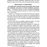 0641 - Page 639 - Revue des travaux français et étrangers. Thérapeutique chirurgicale. Traitement de l'empyème par la méthode de Bülau. / Gynécologie et obstétrique. De l'utilité de la position ventrale dans certains faits d'occlusion intestinale post partum (occlusion duodénale post-opératoire)