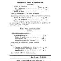 0642 - Page 640 - Formulaire. Suppositoires contre la dysménorrhée. (Siredey.). / Contre l'albuminurie infantile. (Comby.)
