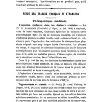 0669 - Page 667 - Ophtalmologie. L'action du salvarsan sur les yeux, par le Dr P. Bailliart. / Revue des travaux français et étrangers. Thérapeutique médicale. L'injection épidurale dans les douleurs cruciales. / Trypanosomes et arsenic
