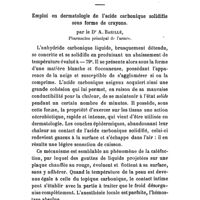 0709 - Page 707 - Variétés. Emploi en dermatologie de l'acide carbonique solidifie sous forme de crayons. Par le Dr A. Barillé..