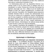 0717 - Page 715 - Revue des travaux français et étrangers. Thérapeutique médicale. Pour débarrasser de leurs bacilles les convalescents de diphtérie. / Gynécologie et obstétrique. Traitement des métrorragies par compression instrumentale du col utérin