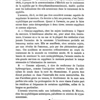 0721 - Page 719 - Revue des travaux français et étrangers. Maladies vénériennes. Indications de la médication arsenicale dans le traitement de la syphilis