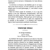 0767 - Page 765 - Hôpital Beaujon. - Clinique thérapeutique. Traitement de la tuberculose. Par le Professeur Albert Robin... / Thérapeutique médicale. Le lavage d'estomac. Par H. Pater..