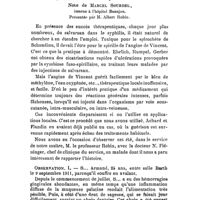 0820 - Page 818 - Société de thérapeutique. Séance du 8 novembre 1911. Présentations. II. Un cas d'angine de Vincent traité par la médication d'Ehrlich. Note de Marcel Sourdel... Présentée par M. Albert Robin