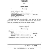 0882 - Page 880 - Formulaire. Contre l'acné. (Kaposi.). / Contre le hoquet. (Dureillon.)