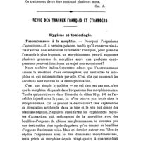 0909 - Page 907 - Carnet du praticien. Pour stimuler la croissance (enfants et adolescents). / Revue des travaux français et étrangers. Hygiène et toxicologie. L'accoutumance à la morphine