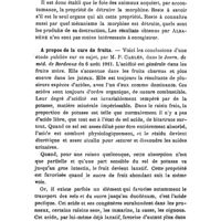 0910 - Page 908 - Revue des travaux français et étrangers. Hygiène et toxicologie. L'accoutumance à la morphine. / A propos de la cure de fruits