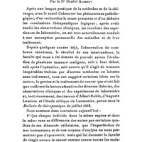 0014 - Page 10 - Thérapeutique générale. Considérations sur le cancer et sur son traitement. Par le Dr Daniel Albespy