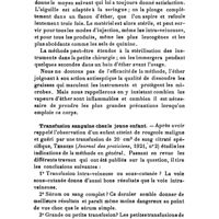 0110 - Page 106 - Revue des travaux français et étrangers. Stérilisation rapide par l'éther officinal. / Transfusion sanguine chez le jeune enfant