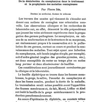 0517 - Page 509 - Thérapeutique médicale. De la désinfection du nasopharynx dans le traitement et la prophylaxie des maladies contagieuses. Par Pierre Sée..