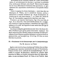 0613 - Page 605 - Société de thérapeutique. 12 octobre 1921. II. - Sur la posologie du bromhydrate de cicutine. Par M. A. Richaud. / III. - Traitement de la blennorragie par la lymphothérapie. Par M. Artault de Vevey